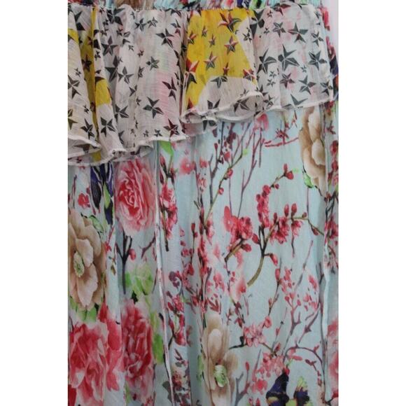 AMUSE Patricia Forgeal Sz S Small Ruffled Tiered Floral Zen Skirt - Picture 3 of 10